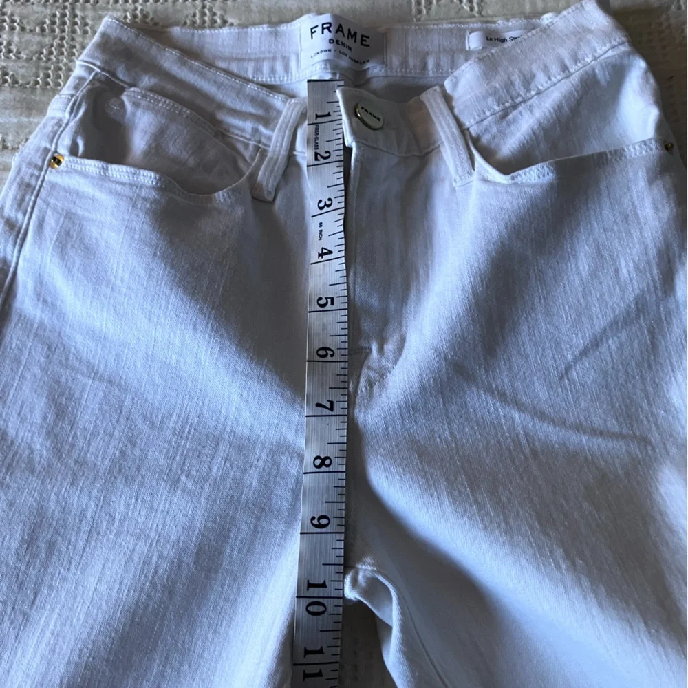 FRAME The Le High Straight White Classic Curve Enhancing Jeans Size 25 - Picture 12 of 16